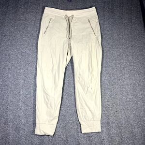 Athleta Trekkie North Jogger Beige Khaki Pull On Drawstring Pants Size 10